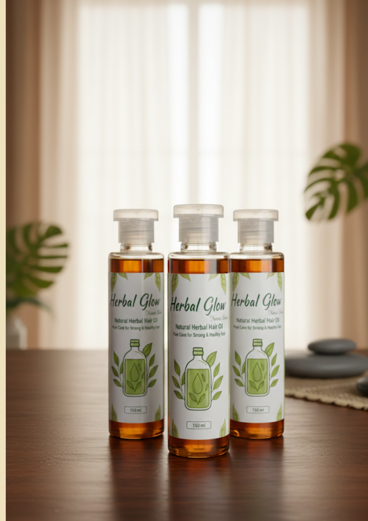 Herbal Glow Premium ( 150 ) ml Hair Oil Trio