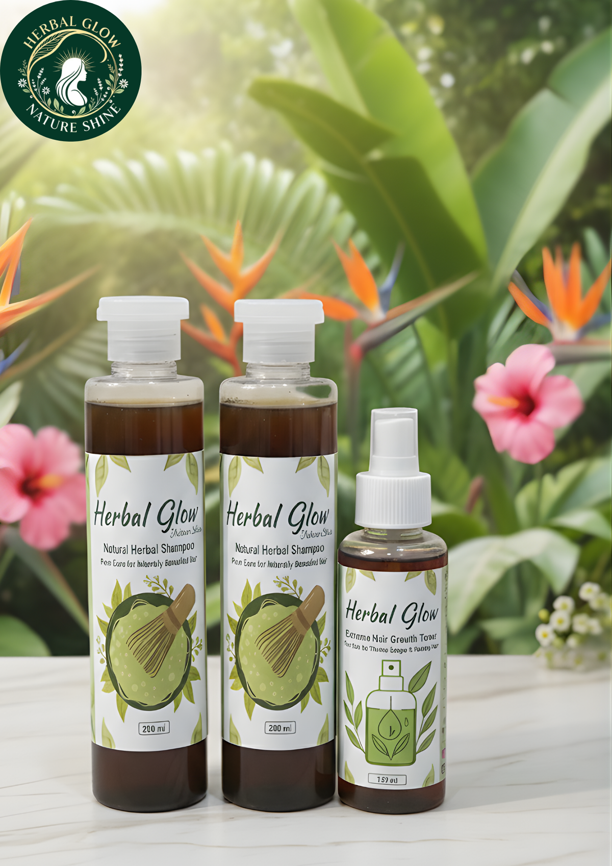 Herbal Glow Special Offer: Buy 2 Shampoos & Get 1 Toner Free!