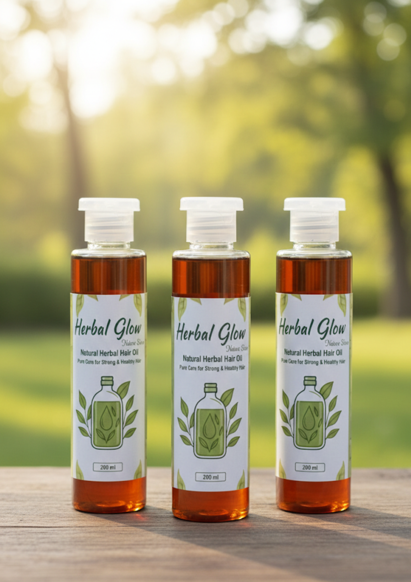 Herbal Glow Premium Hair Oil Trio – 200ml Power Pack